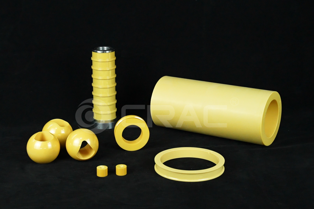 Figure 4: CRAC yellow yttria-stabilized zirconia (PR-ZR) wire drawing tower wheel &mdash; the low friction coefficient and extreme hardness of PR-ZR ceramic eliminate groove formation and wire scoring in high-speed drawing operations, delivering 5-8x longer service life than hardened steel components.